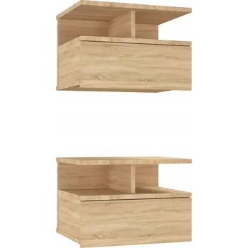 Noční stolek Závěsný noční stolek se zásuvkou, dub sonoma, 40x31x27 cm