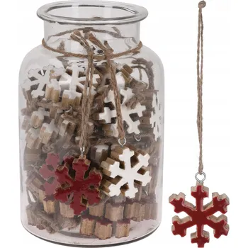 Vánoční dekorace Zdobená Vánoční Koule sněhová vločka 6 cm 1 ks