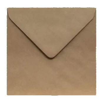 Obálka Poštovní obálka kraftová (hnědá) žebrovaná 155x155mm
