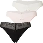 HUGO Tanga krémová / růžová / černá
