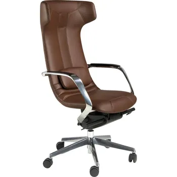 Angel Cerdá Hnědá koženková kancelářská židle No. 4216