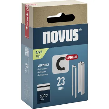 Spona do sešívačky Novus Tools 042-0803 sponky s úzkým hřbetem Typ 4 1000 ks Rozměry (d x š) 23 mm x 6.1 mm