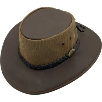 Klobouk Jacaru Sunset Breeze hnědý – letní klobouk z buvolí kůže s prodyšnou korunou Velikost: 54.5/55cm (S)