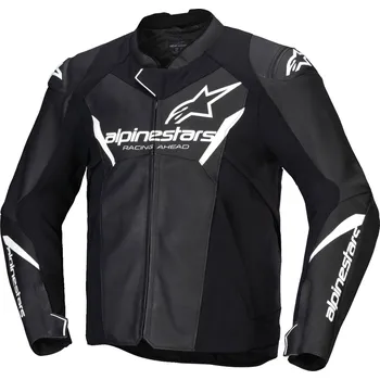 Moto bunda Kožená bunda na motorku Alpinestars Faster 3 černo-bílá 54