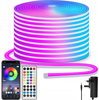 LED páska LED RGB Páska 5M LED diody 5050 Lišta 24V BAREVNÁ S DÁLKOVÝM OVLÁDÁNÍM + APLIKACE