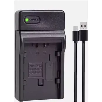 TopTechnology Nabíječka Panasonic CGA-DU07, CGR-DU14 s USB konektorem a tím flexibilní ve zdroji, určena pro digitální videokamery a fotoaparáty, nahrazuje originál