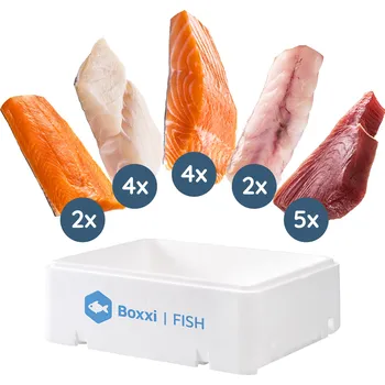 Dárkový potravinový koš BOXXI Prémiovy Rybí box 3200g + ZDARMA Doprava, Box a Dárek
