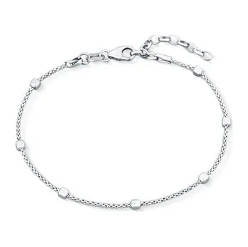 Náramek Dámský stříbrný náramek s kostičky 17+3 cm STNA0628F