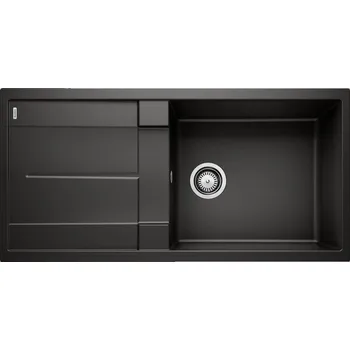 Granitový dřez Tento dřez se může pochlubit mladým designem s rovnými liniemi a velkokapacitní mísou, která nabízí velkorysý prostor pro mytí nádobí. Díky prostorné odkapávací ploše pro vysoký komfort a oboustranné instalaci se snadno přizpůsobí různým dispozicím kuchyn
