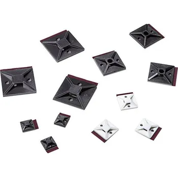 Stahovací páska HellermannTyton MB3APT-I-PA66-WH úchytka samolepicí 151-01558 bez obsahu halogenů přírodní 1 ks