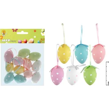 Velikonoční dekorace Vajíčka plast 4cm/12ks