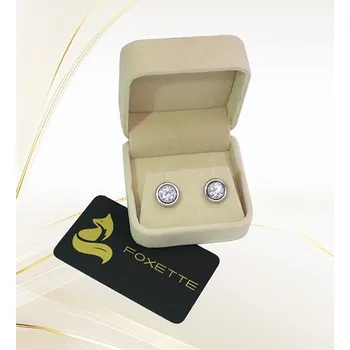 Náušnice Foxette Náušnice z chirurgické oceli Bold - Čirá JF_0353