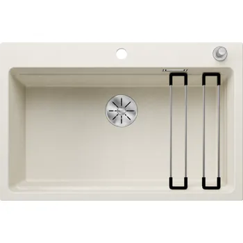 Granitový dřez Blanco Etagon 8 má velkorysou stupňovitou mísu s přidanou funkčností, včetně integrovaného schůdku, který vytváří další funkční úroveň. Její chytrá systémová koncepce zahrnuje univerzální lišty ETAGON a zároveň se může pochlubit vysoce kvalitními prvky, j