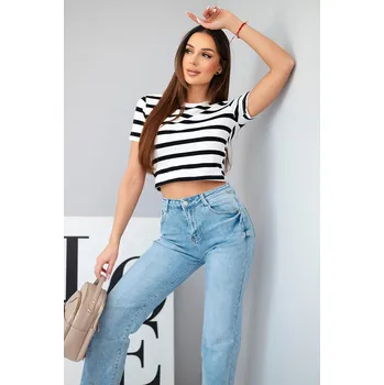 Dámské džíny Dámské džíny s širokou nohavicí a vysokým pasem Velikost: L