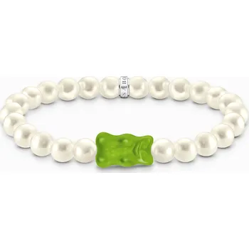 Náramek Thomas Sabo A2154-017-6-L15 Goldbears Pearl Bracelet green 15 cm