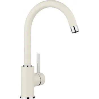 Vodovodní baterie Tato baterie se může pochlubit jemně zaoblenou výtokovou trubicí na štíhlém těle, která je ideální pro snadné plnění vysokých hrnců a váz. Má zvětšený pracovní rádius s výtokem otočným o 360°, což zvyšuje flexibilitu a dosah při kuchyňských pracích.