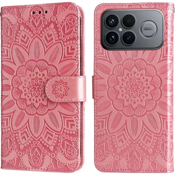 Pouzdro na mobilní telefon Sunflower knížkové pouzdro na Xiaomi Poco F8 Ultra 5G - růžové