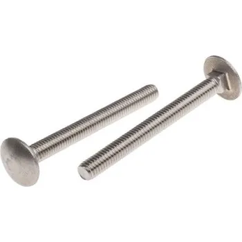 Šroub Vratový šroub, Prostý, Nerezová ocel, M6, délka: 60mm