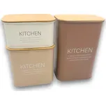 Zeller Present Sada 3ks plechových dóz ZELLER KITCHEN, mocha