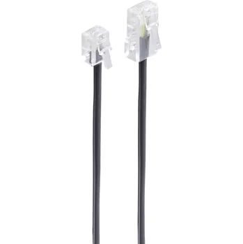 Shiverpeaks ISDN kabel [1x RJ45 zástrčka 8p4c - 1x RJ11 zástrčka 6p4c] 3 m černá
