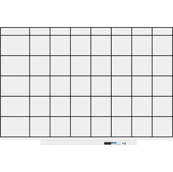 Magnetická tabule Rocada Skin Planner 6420UP, bezrámová, s plánovací tabulkou, 115x75 cm, lakovaná, bílá