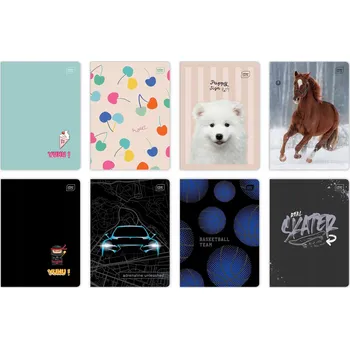 Sešit Sešit A5 32 listů, linkovaný, mix vzorů Interdruk