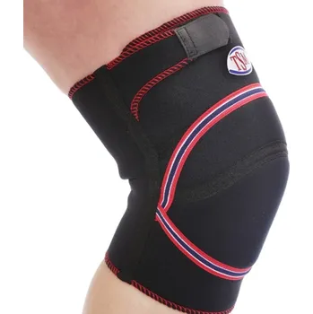 Fotbalový chránič Bandáž na koleno TSM KNEE BANDAGE WITH PAD, LONG, KEVLAR® (ONE PIECE) 35531-schwarz Velikost S