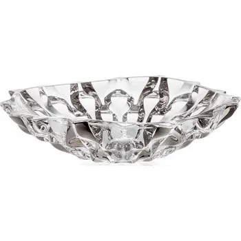 BOHEMIA SAMBA FOLK PLATINUM ZDOBENÁ MISKA SALÁTOVÁ MÍSA 350 MM SKLO