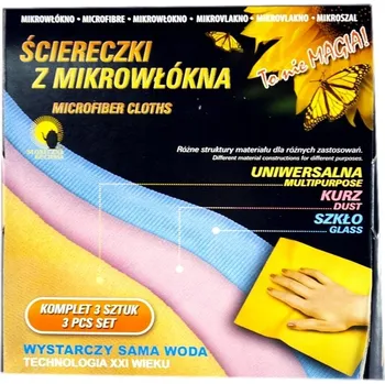 Utěrka Utěrky z mikrovlákna Hemar 30x30 cm 3 ks, vícebarevné