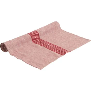 ubrus Kave Home Červený lněný běhoun Calena 50 x 150 cm