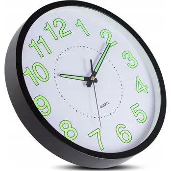 Hodiny Nástěnné hodiny KLASICKÉ ANALOGOVÉ QUARTZ NA STĚNU SVÍTÍCÍ 30cm