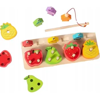 Dřevěná hračka Dřevěná Magnetická Rybářská Hra pro Děti Hračka Vzdělávací YY-3379