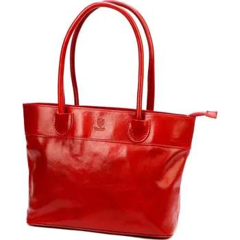 Kabelka Kožená kabelka Florence 12 TAMP - červená