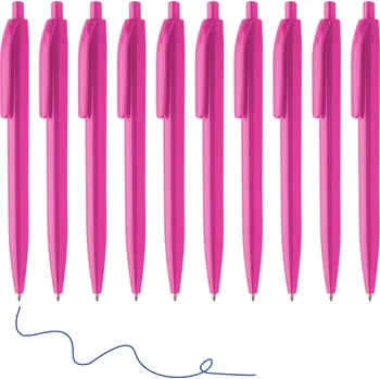 10 Ks PLASTOVÁ AUTOMATICKÁ PROPISKA 10X modrý inkoust - různé