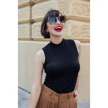 Žebrované tílko Rue černé Velikost: M