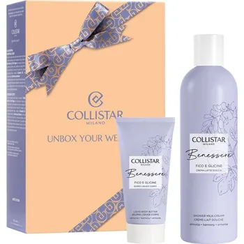 Tělový krém Collistar Benessere Collistar Benessere Fig and Wisteria výživné tělové máslo 50 ml + Collistar Benessere Fig and Wisteria sprchový krém 250 ml