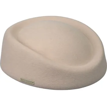 Čepice Dámská světle béžová plstěná lodička - plstěný baret - Seeberger Velikost: Unisize (S-XL)