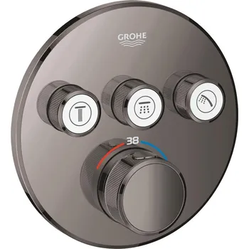 GROHE Grohtherm SmartControl - Termostat pro podomítkovou instalaci se 3 ventily, Hard Graphite 29121A00