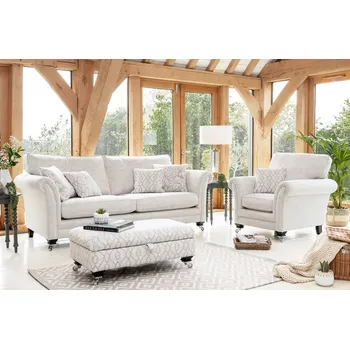 Pohovka BARRINGTON FURNITURE Světlá sedačka Lowry bílá jednobarevná