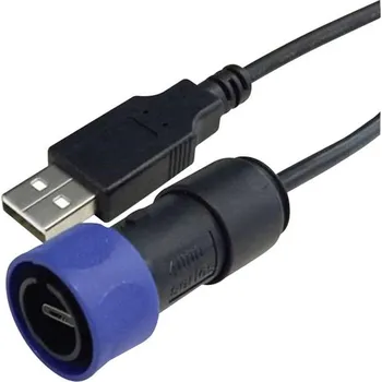 elektrický kabel Bulgin USB kabel USB 2.0 USB-A zástrčka, USB Micro-B zástrčka 2.00 m černá, modrá PXP4040/B/2M00