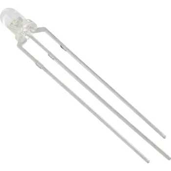 Polovodič HuiYuan 3009R1G6C-DHE LED s vývody červená, zelená kulatý 3 mm 700 mcd, 750 mcd 35 ° 20 mA