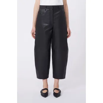 Dámské kalhoty Dámské kožené kalhoty MaxMara WKDPAGANO 2615431011650 černé Velikost: 36