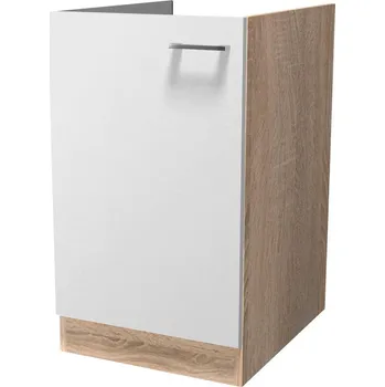 Koupelnový nábytek Dřezová Skříňka Samoa Spu 50-1, bílá, barvy dubu (50/86/57)