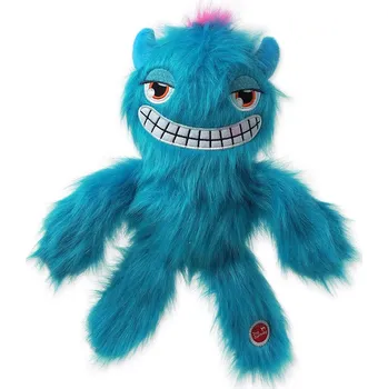 Hračka Dog Fantasy Monsters strašidlo pískací chlupaté modré 35 cm