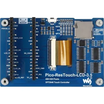 Stolní počítač Waveshare 3,5" IPS LCD Dotykový displej pro Raspberry Pi Pico, 480×320, SPI Waveshare WAV227