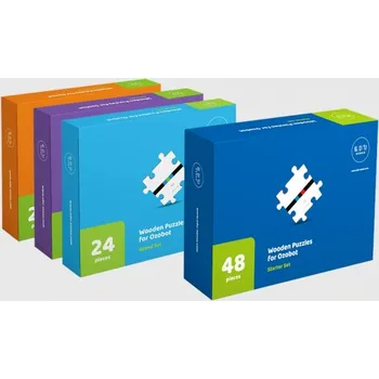 Robot Ozobot dřevěné puzzle 2 - kompletní (startovací, rychlostní, barevná a speciální pohyby)