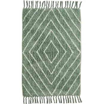 Koupelnová předložka MADAM STOLTZ Předložka do koupelny Dusty Green 60&nbsp;×&nbsp;90&nbsp;cm