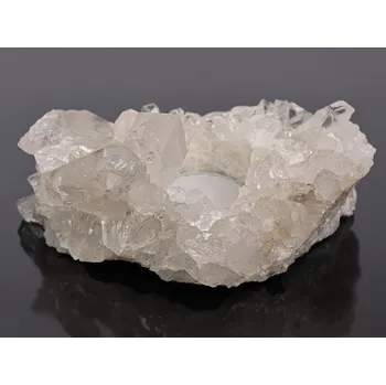 Svícen Magieprirody.cz Křišťál svícen 0.670 kg - svícen na svíčku přírodní #K1713