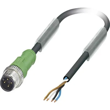 Phoenix Contact SAC-4P-M12MS/ 1,5-PUR upravený zástrčkový konektor pro senzory - aktory, 1668043, piny: 4, 1.50 m, 1 ks