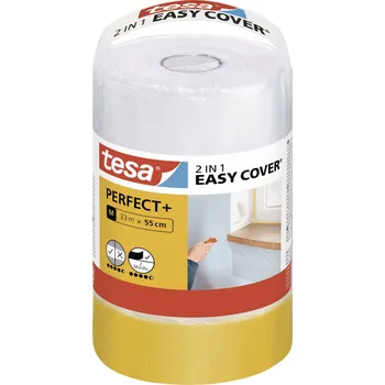 Izolační páska tesa Easy Cover Perfect plus 56593-00000-00 krycí fólie žlutá, transparentní (d x š) 33 m x 550 mm 1 sada